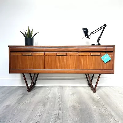 Elliotts Of Newbury Teak Retro Mid Century 6 Drawer Sideboard G Plan Era 154cm • £295