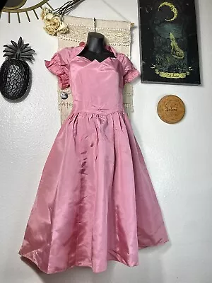Vintage 90's 80's Women's Pink Dress Formal Prom Dress Party Evening Pink Gown L • $49.99