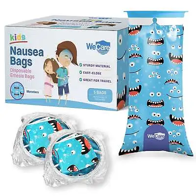 WeCare Kids Individually Wrapped Disposable Vomit Bags -  Emesis Bags • $11.98