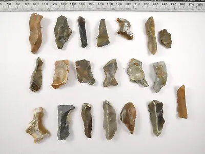 20 Mesolithic Neolithic Microlith Stone Age Flint Tools Scrapers Essex LOT 2 • $12.42