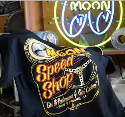 MOON SPEED SHOP T-Shirt Mens MED Mooneyes HOT ROD Custom Drag Racing NHRA Tee M • $32.99