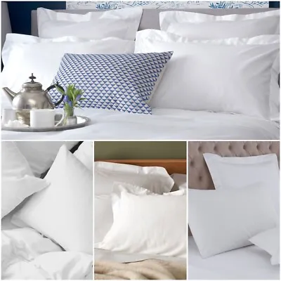 £8.99 • Buy  Luxury 100% Egyptian Cotton 200 TC White Hotel Quality Pillowcases Pair Pack