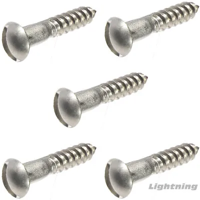 #6 X 5/8  Round Head Wood Screws Slotted Drive Stainless Steel Quantity 100 • $23.52