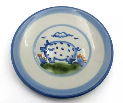 M.A. Hadley Pottery KY Handcrafted Plate 9 Inches Happy Pig • $24.99