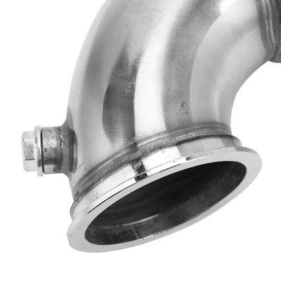 $108.03 • Buy 3.5 V-Band To V-Band Downpipe 90 Degree With Flexible Bellow Pipe O2