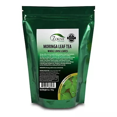 Moringa Leaves Loose Organic Dried All-Natural Energy Booster 4 Oz Zip Pouch • $16.95