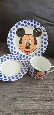 Collectable Disney Mickey Mouse Three Piece Cup And Plate Set • £12