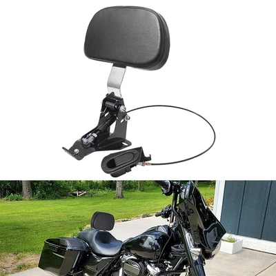 $59.99 • Buy Adjustable Rider Backrest Pad W/Mounting Kit For Harley Touring Glides 09-later