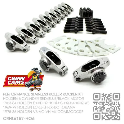 Crow Cams 7/16  Stainless Roller Rockers 6 Cyl 149-161-179-186 [holden Eh-hd-hr] • $485.36
