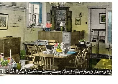 The Pilgrim-Restaurant Interior-Boonton-New Jersey-Vintage Hand Colored Postcard • $11.50