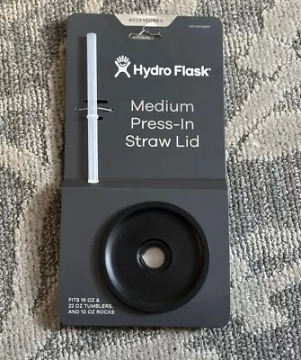 Hydro Flask Medium Press-In Straw Lid Fits 16 & 22 Oz Tumblers 10 Oz Rocks New • $6