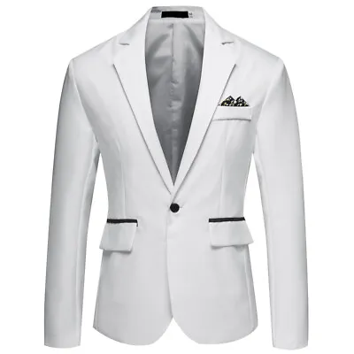 Men's Tuxedo Jacket Notched Lapel One Button Suit Blazer For Dinner Wedding Prom • $19.13