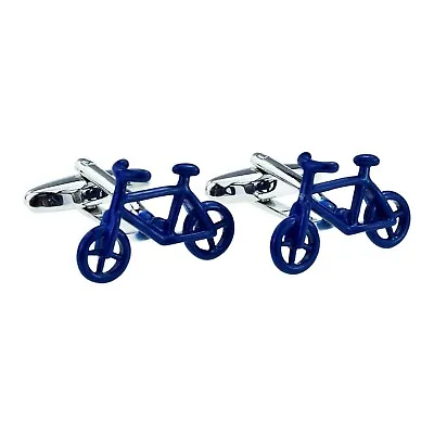 £10.99 • Buy Blue Bike Cycling Bicycle Cufflinks Presented In A Box X2AJ682