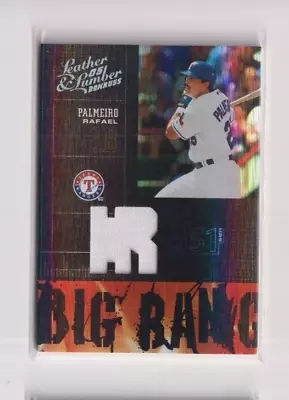 Rafael Palmeiro 2005 Leather And Lumber Big Bang Game Worn Jersey Rangers L@@k • $0.99