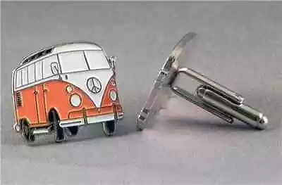 £4.49 • Buy New Old School VW Campervan Camping Volkswagon Cufflinks Cuff Shirt Links Metal