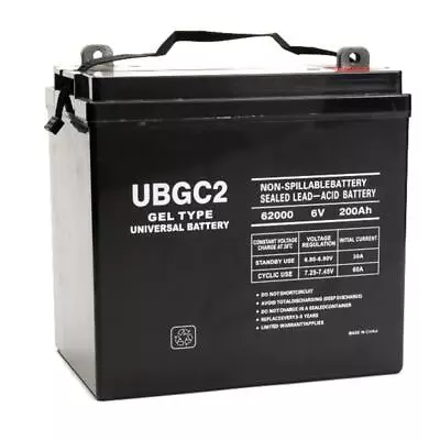 UB-GC2 Golf Cart Gel  Battery 6V 200Ah Capacity - L5 Terminal • $349.99