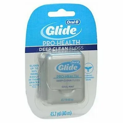 Lot Of 2  Oral-b Glide Pro-health Deep Clean Floss Cool Mint 43.7 Yd. Each • $11.99