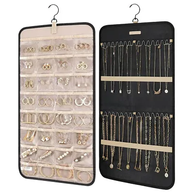 New Hanging Jewelry Organizer Necklace Holder Over The Door Necklace Organizer • £12.89