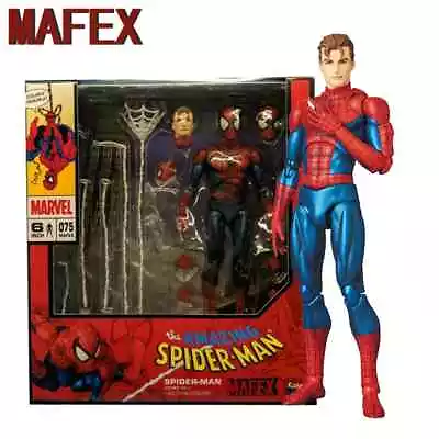 6.3' Marvel Mafex 075 Spiderman Action Figure Avengers Collectible 16cm Toy Gift • $40.95