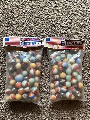 Vintage Unopened 2 Bags 60+1  Gladding Vitro Marbles! • $29.99