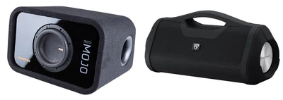 $374.90 • Buy Memphis Audio MJME8S1 8  MOJO Subwoofer In Ported Sub Enclosure Box + Boombox