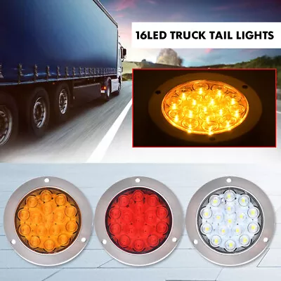 2PCS 4 Inch Round 16-LED Tail Light Reverse Backup Lamp For Truck Trailer • $18.89