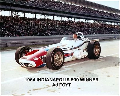 1964 Indy 500 Winner AJ Foyt Racing Photo 8X10 • $7.95