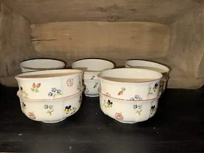 Villeroy Boch Porcelain Petite Fleur 4 5/8” Cereal Soup Bowls (10) • $199.99