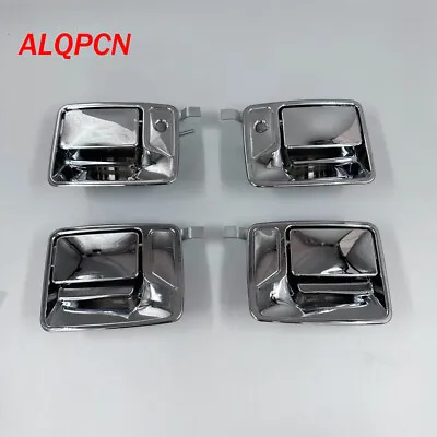 1 Lot 4 Doors Exterior Handle Fit Ford Super Duty F250 1999-2016 Chrome • $37.99