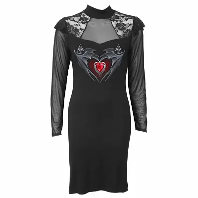 £9.99 • Buy BAT'S HEART - Lace Shoulder Corset Dress