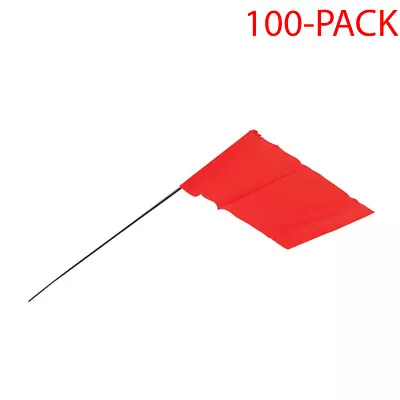 Bright Orange Flagging Stakes 100-PACK Marking Contractor Indicator Irrigation • $13.21