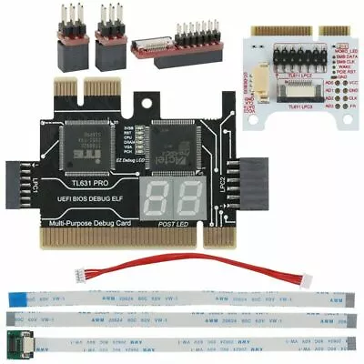 TL631 PRO PC PCI-E Mini LPC Motherboard Diagnostic Analyzer Tester Debug Card • $55.80