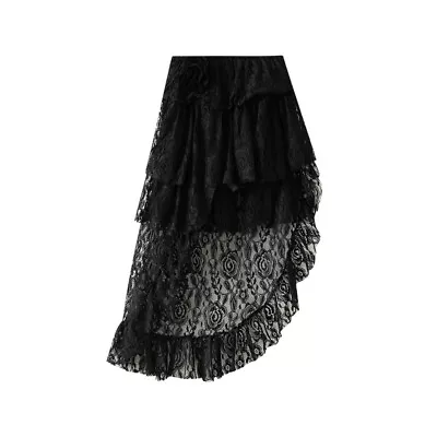 Women's Spring Cake Skirt High-waisted Mid-length Skirt Irregular Lace Skirt • £18.99