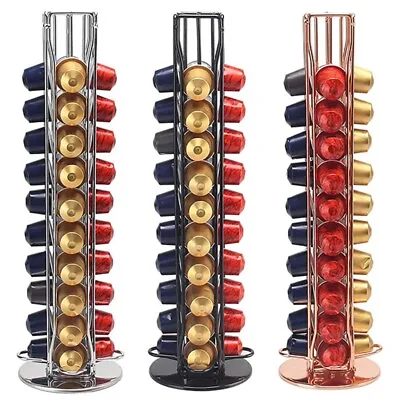 Rotating 40 Capsule Coffee Pod Capsule Holder Tower Stand Rack For Dolce Gusto • $43.16