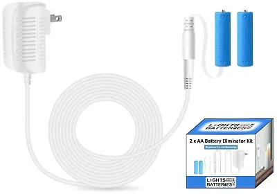 2 X AA Battery Replacement Eliminator Kit (White) For Electronic Devices • $15.99