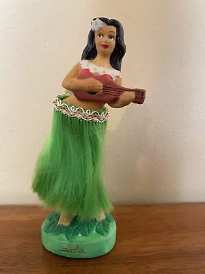 Vintage Chalkware Hawaiian Hula Girl Doll Dancing Figurine Ukulele 1999  Aloha  • $27.99