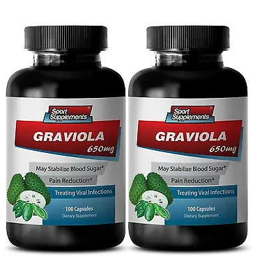 Graviola Leaves - Graviola  650 Mg - May Help Pain Reduction 2B • $36.38