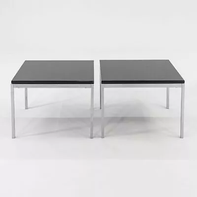 C. 2016 Florence Knoll Square Coffee / End Table Black Granite Top 23in 2x Avail • $1250