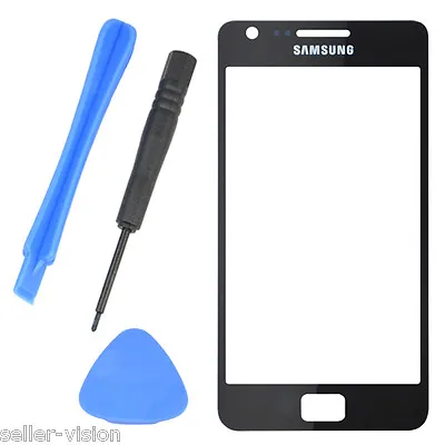 Black Outer Glass Screen Replacement For Samsung Galaxy Mobile Phone S2 I9100 • $12.08