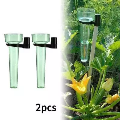 2pcs Water Rain Gauge Rainwater Rainfall Guage Garden Outdoor Rain Meter UK • £9.54