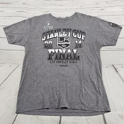 Los Angeles Kings Top Size Large NHL Stanley Cup Final 2014 Reebok T-Shirt Women • £23.78