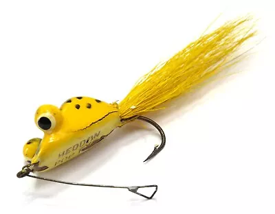 Heddon Pop Eye Yellow Frog Vintage Weedless Flyrod Fishing Lure • $27.99