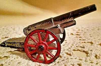 Cannon Toy Usa Vintage Silver Red Wheels Roll Hollow Field Artillery Undated. • $17.99