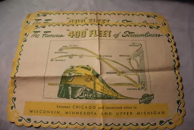 Vintage Chicago & North Western Railway System Train Placemats (Set Of 2) • $12.95