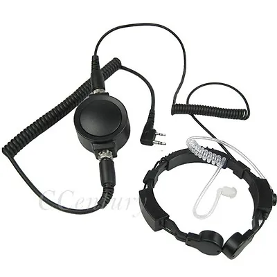 FBI Heavy Duty Military Tactical Throat Mic Headset For BAOFENG UV5R Plus BF-F8+ • $25.13