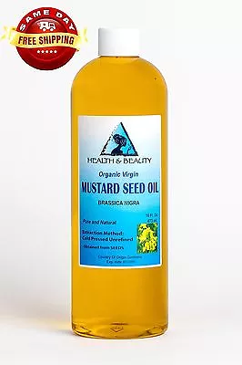 Mustard Oil Organic Unrefined Virgin Cold Pressed Raw Pure Premium Fresh 16 Oz • $14.29