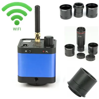 16MP WIFI Digital Microscope Video Camera HDMI USB CCD Lens F IOS/Android/PC • $122.41