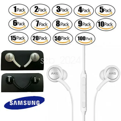 Original Samsung AKG Earplugs Earphones Headset Galaxy S10+ S10 S9 S8 + Note 8 9 • £47.99