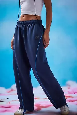 Urban Outfitters Iets Frans Navy Twisted Seam Athleisure-Ready Track Pants Small • £32