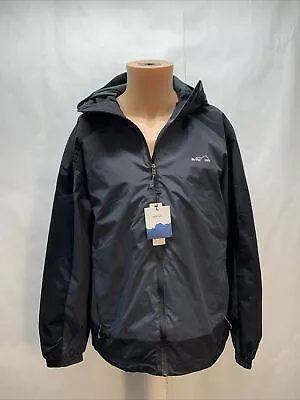 Svacuam Rain  Jacket Coat Long Sleeve Hooded Windbreaker Men's Size Large New • $29.55